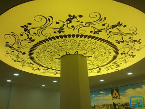 Desenli Gergi Tavan Modelleri