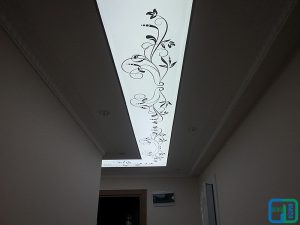 Desenli Gergi Tavan Modelleri