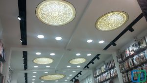 Desenli Gergi Tavan Modelleri