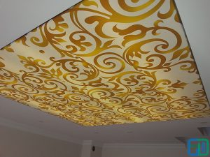 Desenli Gergi Tavan Modelleri