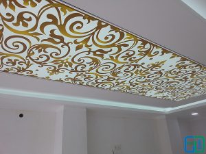 Desenli Gergi Tavan Modelleri