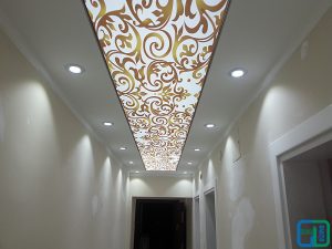 Desenli Gergi Tavan Modelleri