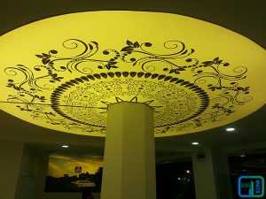 Desenli Gergi Tavan Modelleri