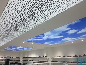Desenli Gergi Tavan Modelleri