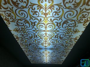 Desenli Gergi Tavan Modelleri