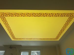 Desenli Gergi Tavan Modelleri