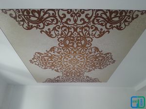 Desenli Gergi Tavan Modelleri