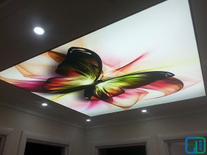 Desenli Gergi Tavan Modelleri