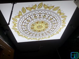 Desenli Gergi Tavan Modelleri
