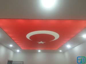 Türk bayrağı gergi tavan