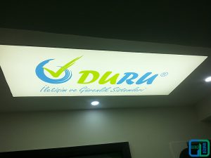 Logo Baskılı Gergi Tavan Uygulama